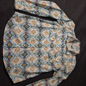 Ariat Girls Western Style Remy Snap Shirt Size L/12 Long Sleeve